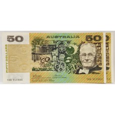 AUSTRALIA 1973 . FIFTY 50 DOLLARS BANKNOTES . PHILLIPS/WHEELER . CONSEC PAIR . FIRST PREFIX YAA